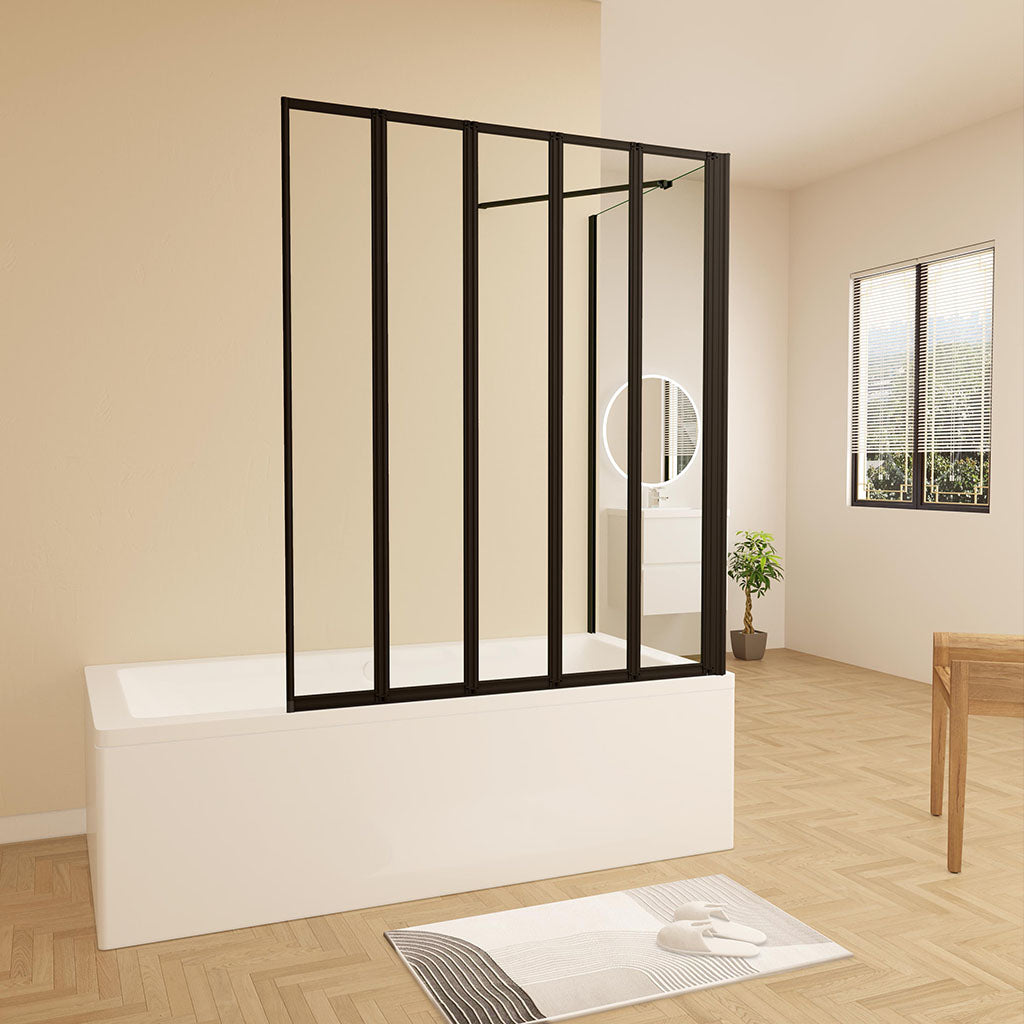 ozean 120 Badewannenfaltwand mit Seitenwand 80 cm für badezimmer