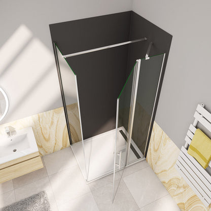 ozean 120x70 Drehtür Seitenwand Duschkabine cm