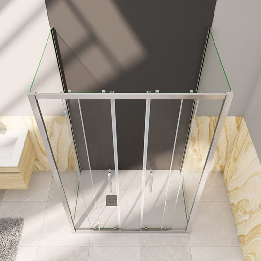 ozean 120x70 U-Form Schiebetür Duschrückwänd cm