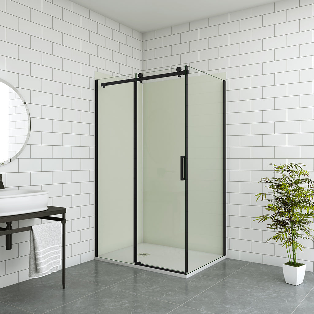 ozean 120x90 Schiebetür Seitenwand Duschrückwänd SKB12 P9 A129WIP cm für badezimmer