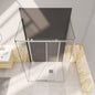 ozean 125x80 U Form Schiebetür Duschrückwänd cm für badezimmer