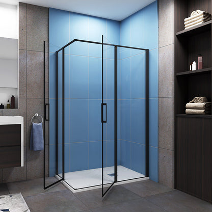 ozean 140x90 Eckdusche Drehtür Duschtür Duschwanne cm für badezimmer