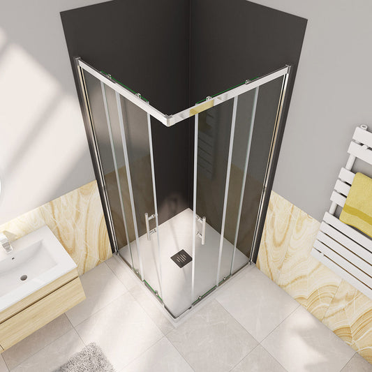 ozean 76x70 Eckeinstieg Gleittür Duschrückwänd cm für badezimmer