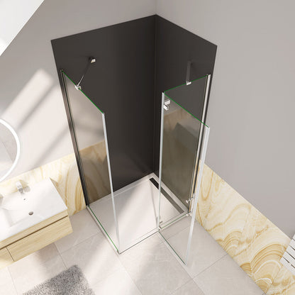 ozean 80x70 Drehtür Seitenwand Duschwandpaneele cm