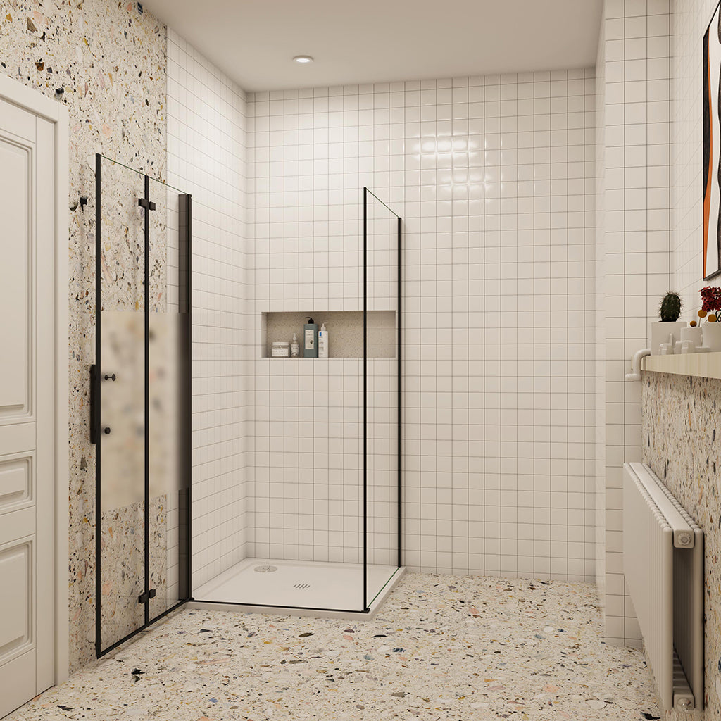 ozean 80x80 Duschkabine Falttür Seitenwand Duschtasse cm für badezimmer