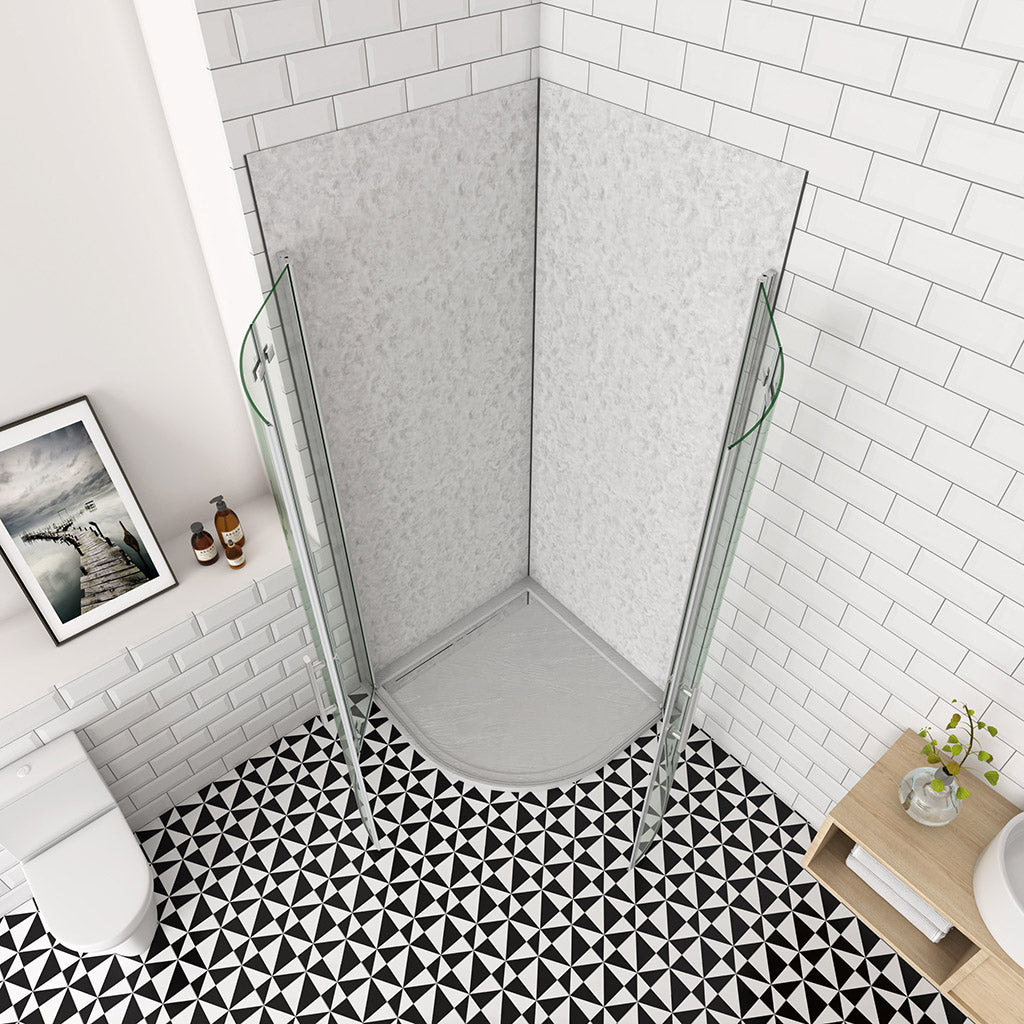 ozean 80x80 Falttür Runddusche Eckeinstieg Duschrückwänd HQK cm