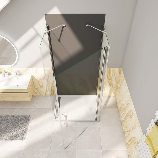 ozean 80x90 Drehtür U-Form Duschrückwänd cm