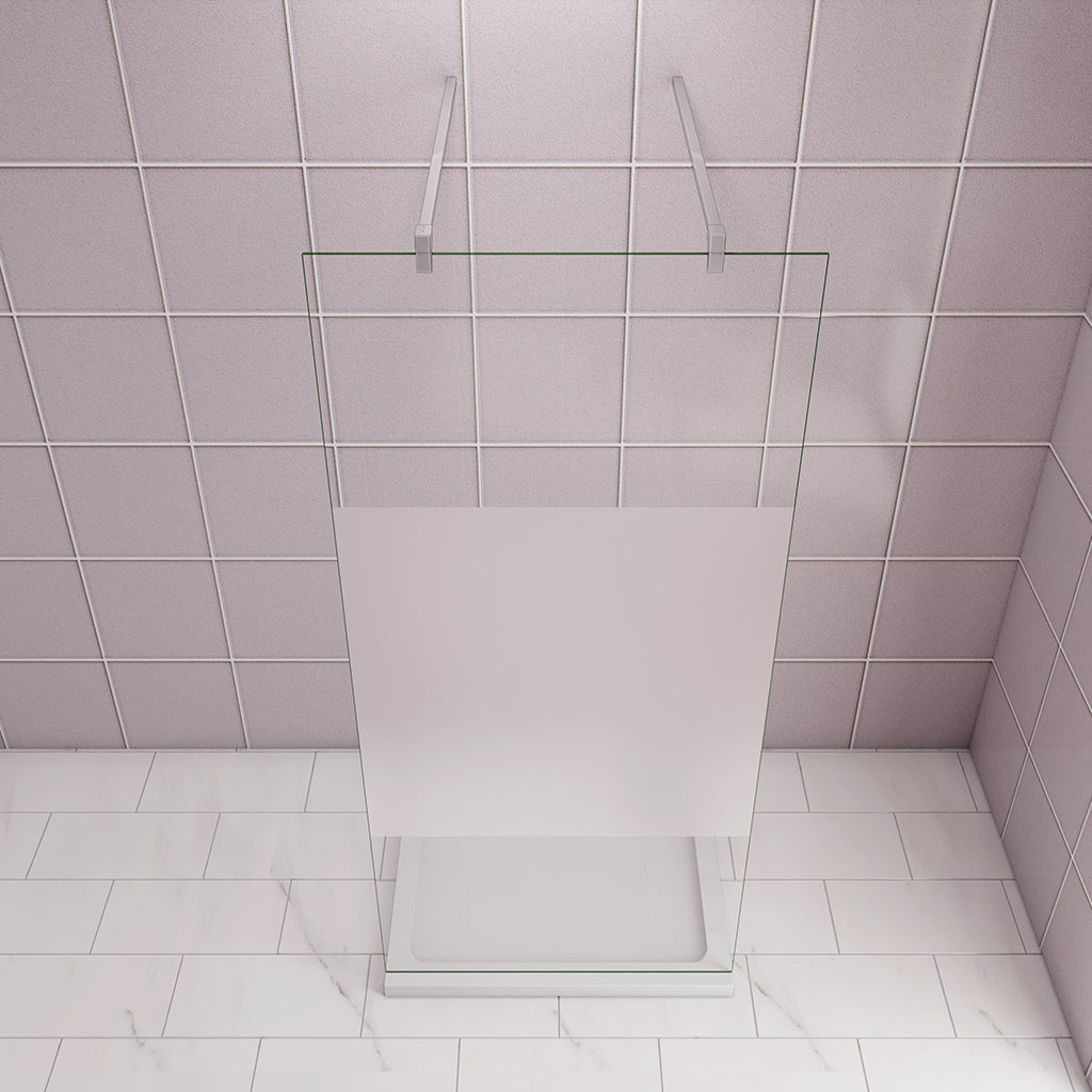 ozean 85 Glaswand Dusche mit Stabilisierungsstange W85FAPF32 2 cm für badezimmer