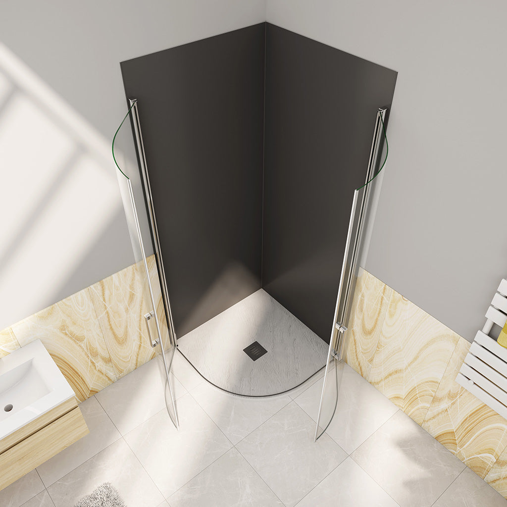 ozean 90X90 Runddusche Drehtür Duschrückwänd cm