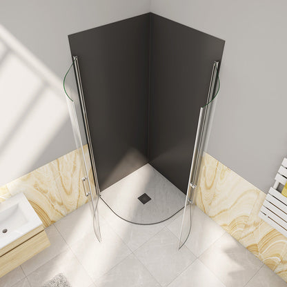 ozean 90X90 Runddusche Drehtür Duschrückwänd cm