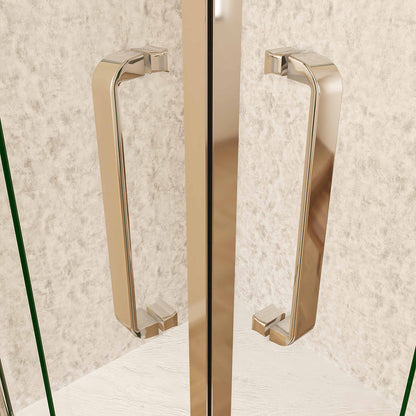 ozean 90x80 Eckeinstieg Drehtür H195cm Duschrückwänd für badezimmer
