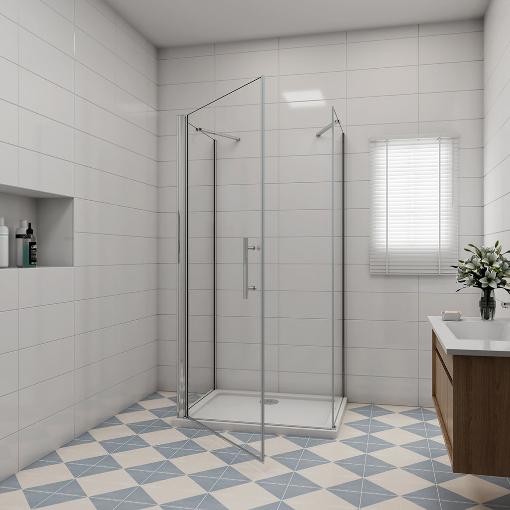 ozean 90x90 Drehtür U FORM DUSCHE Duschtasse cm für badezimmer