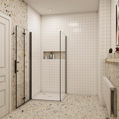 ozean 90x90 Duschkabine Falttür Seitenwand Duschtasse cm für badezimmer