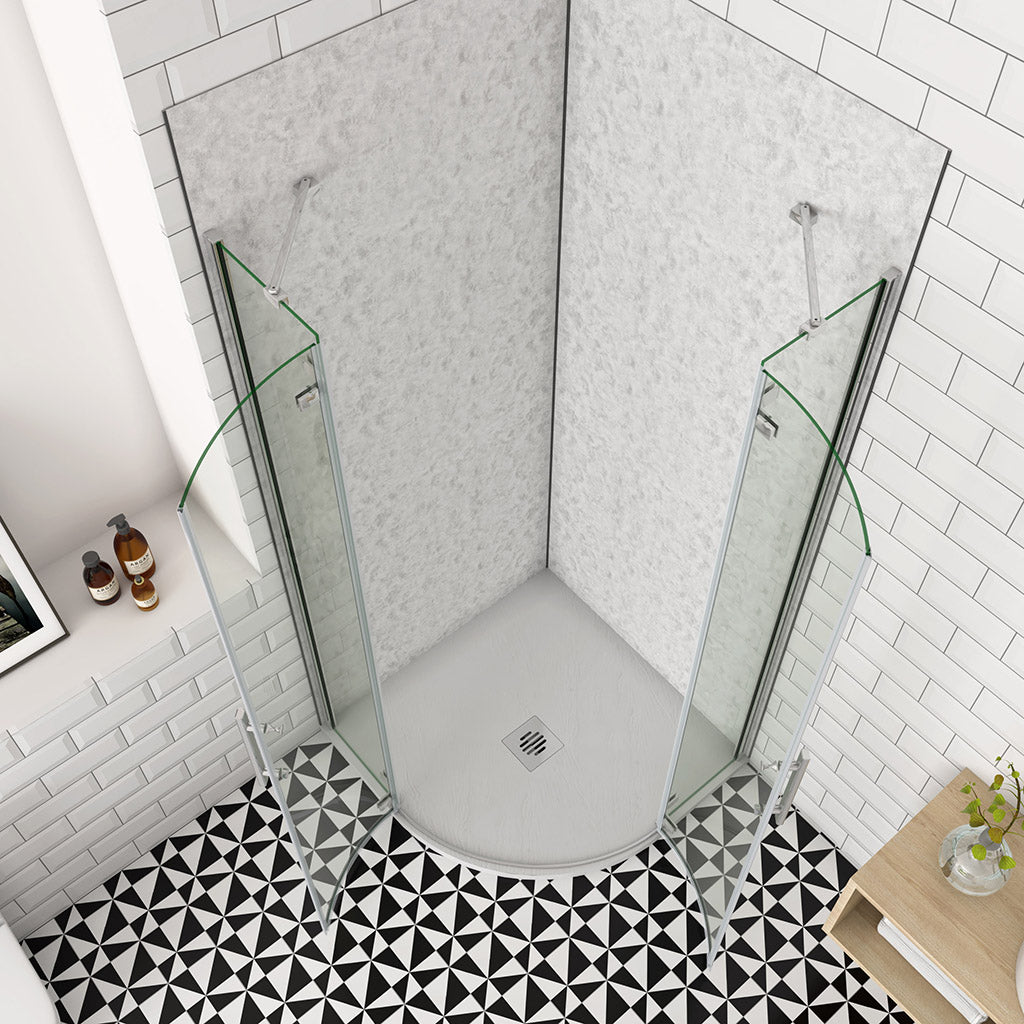 ozean 90x90 Falttür Runddusche Eckeinstieg cm für badezimmer