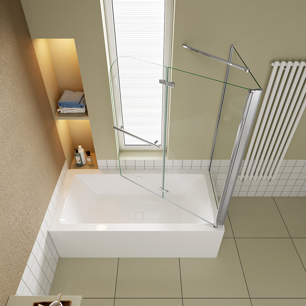 ozean 95 Badewannenaufsatz mit Seitenwand 80 cm für badezimmer