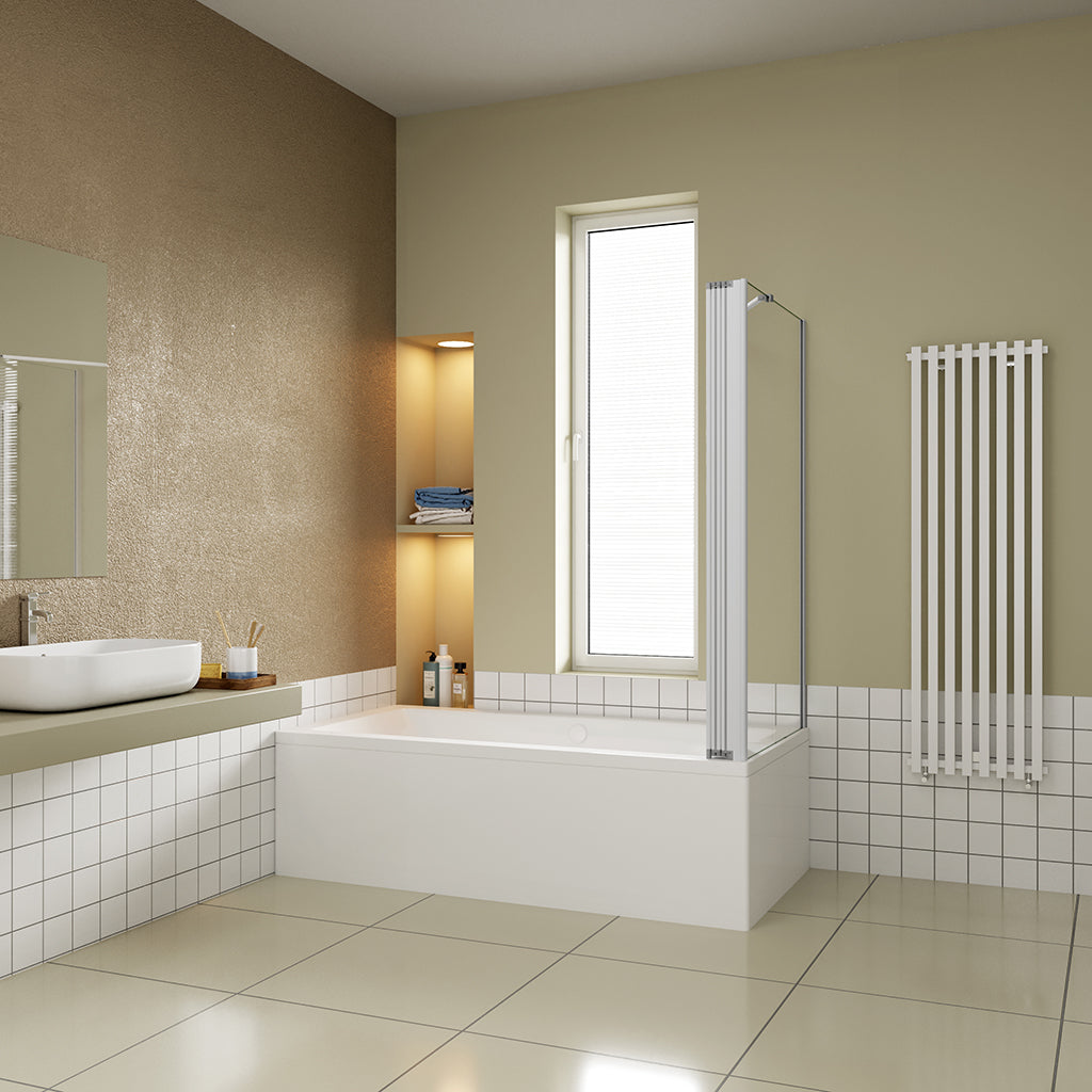 ozean Duschkabine 100 Badewannenaufsätz mit Seitenwand 80 cm für badezimmer