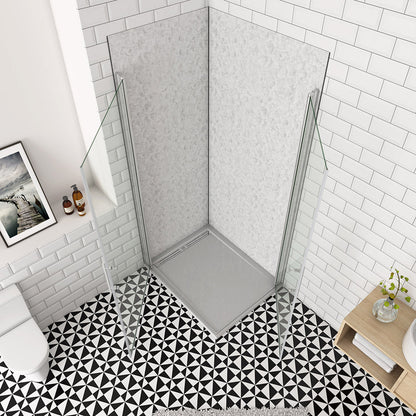 ozean Duschkabine 100x100 Eckdusche Drehtür cm für badezimmer