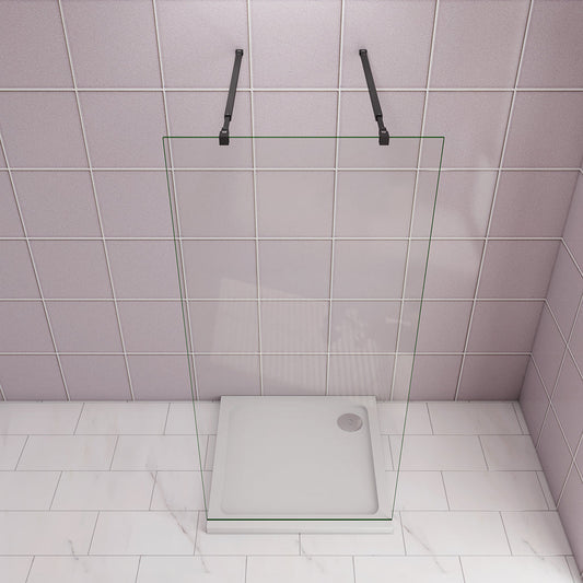 ozean Duschkabine 107.7cm Walk In Glaswand 2xStabilisator für badezimmer