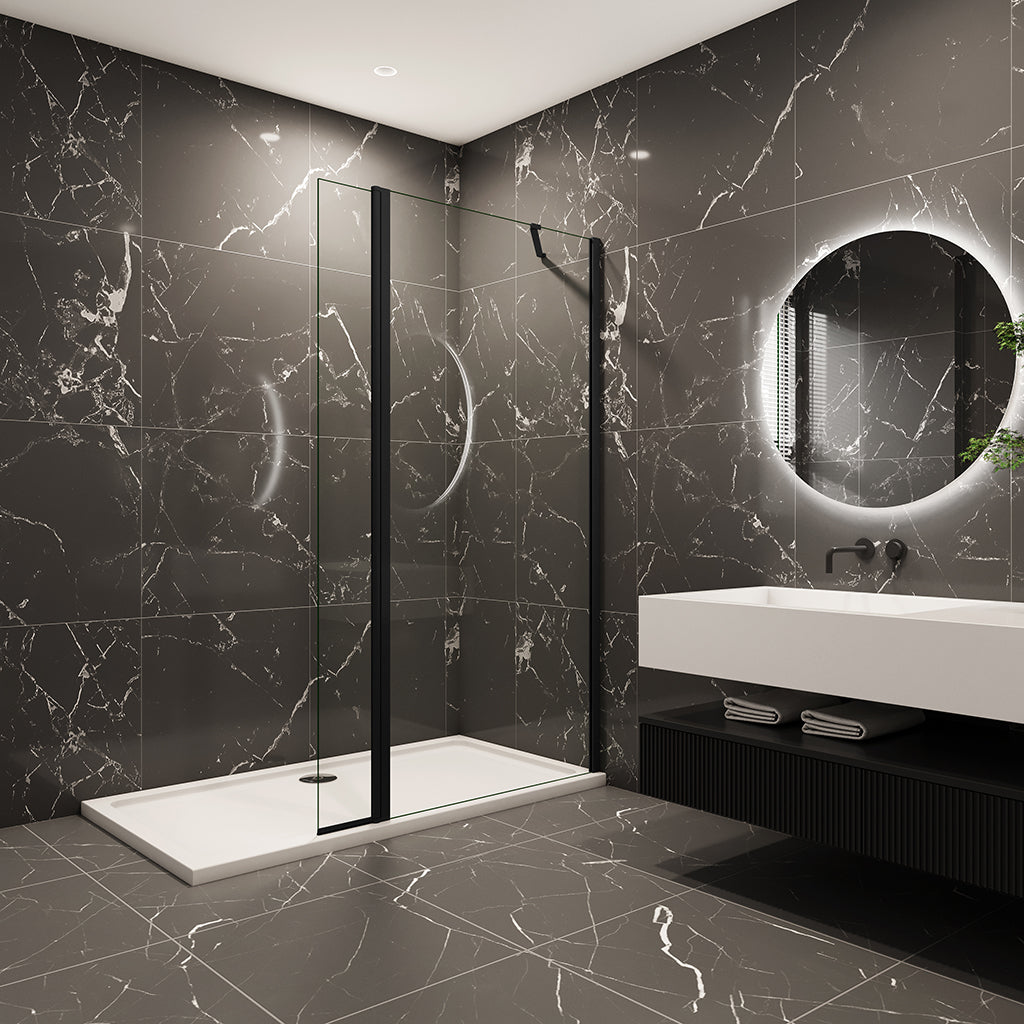 ozean Duschkabine 120+40 Walk in Dusche Schwenkbar cm
