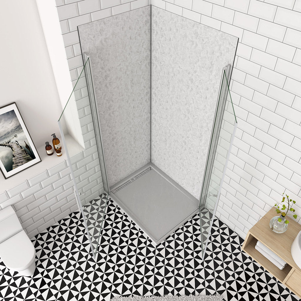 ozean Duschkabine 80x70 Eckdusche Drehtür cm