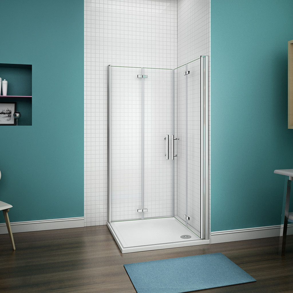 ozean Duschkabine 80x80 Falttür Eckeinstieg Duschtasse cm für badezimmer