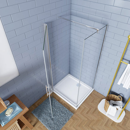 ozean Duschkabine 90x100 Drehtür Seitenwand Duschtasse cm für badezimmer
