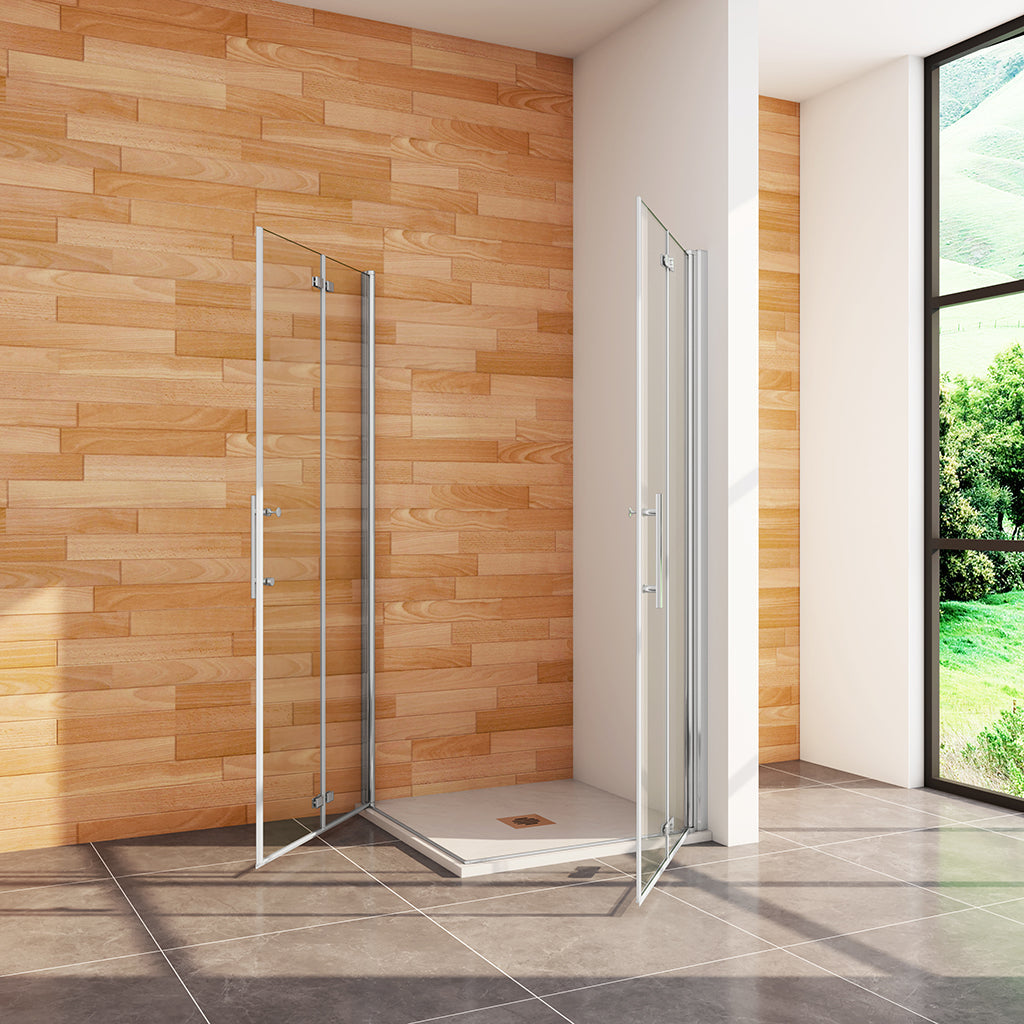 ozean Duschkabine 90x80 Falttür Eckeinstieg cm für badezimmer