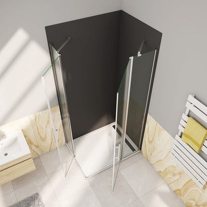 ozean Eckeinstieg 100x100 Drehtür H195cm Duschrückwänd für badezimmer
