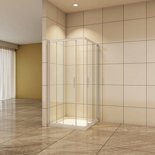 ozean Glasdusche 100x100 Eckeinstieg Schiebetür Duschtasse cm für badezimmer