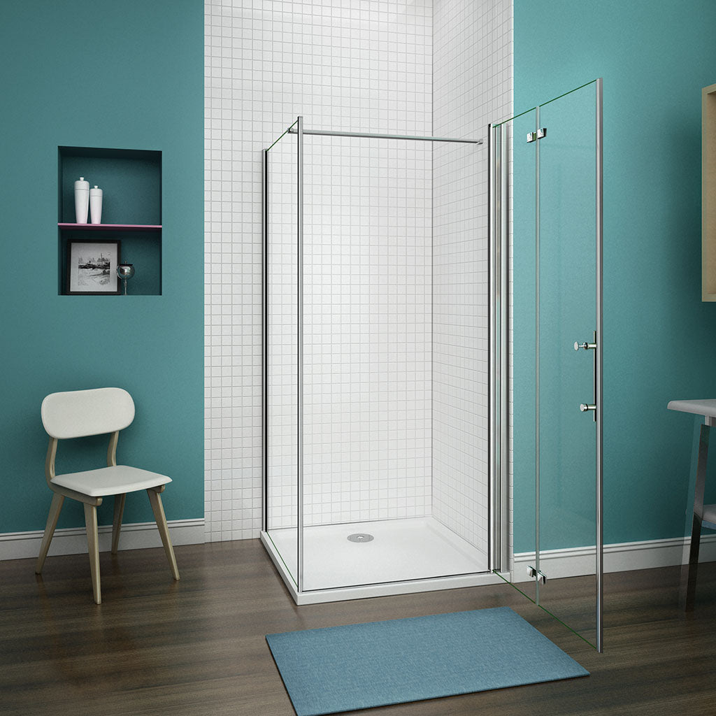 ozean Glasdusche 100x100 Falttür Seitenwand Duschkabine cm für badezimmer