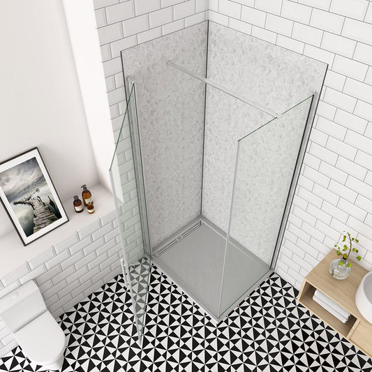 ozean Glasdusche 100x80 Drehtür Seitenwand Duschkabine cm für badezimmer