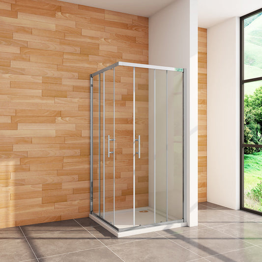 ozean Glasdusche 110x90 Eckeinstieg Schiebetür Duschtasse cm für badezimmer