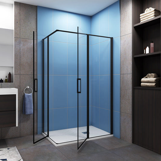 ozean Glasdusche 120x90 Eckdusche Drehtür Duschwanne cm badezimmer ideen