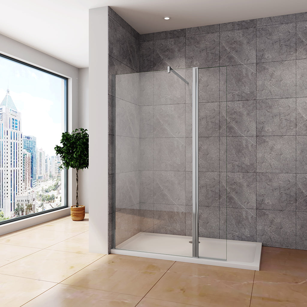 ozean Glasdusche 50 Walk in glaswand mit beweglichem Seitenteil cm für badezimmer