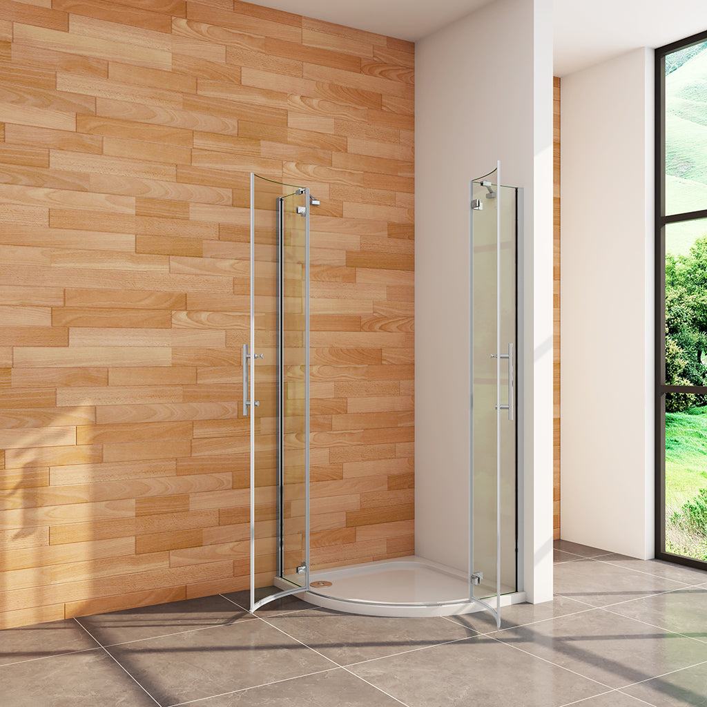 ozean Glasdusche 90x90 Falttür Runddusche Eckeinstieg Duschtasse cm für badezimmer