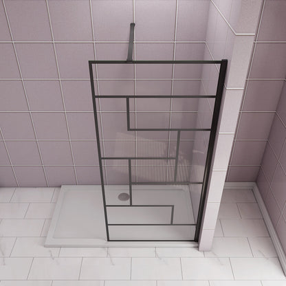 ozean Walk in Duschwänd Schwarz Dusche 100 W10BA130B cm für badezimmer