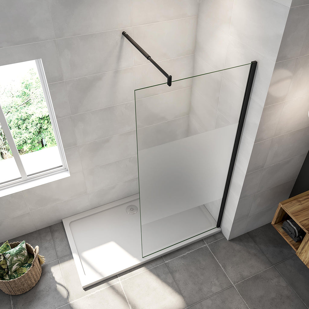 ozean Walk in Duschwänd Schwarz Dusche 100 W10FAP123B cm für badezimmer