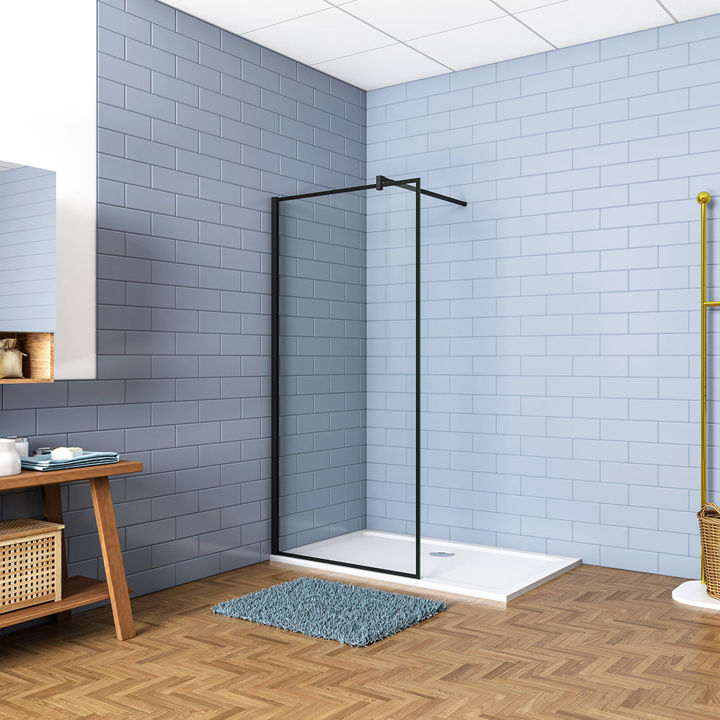 ozean Walk in Duschwand Schwarz Dusche 120 W12BBK132B cm badezimmer ideen