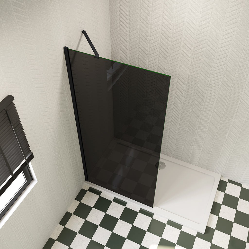ozean Walk in Duschwänd Schwarz Dusche 120 W12GP104B cm für badezimmer
