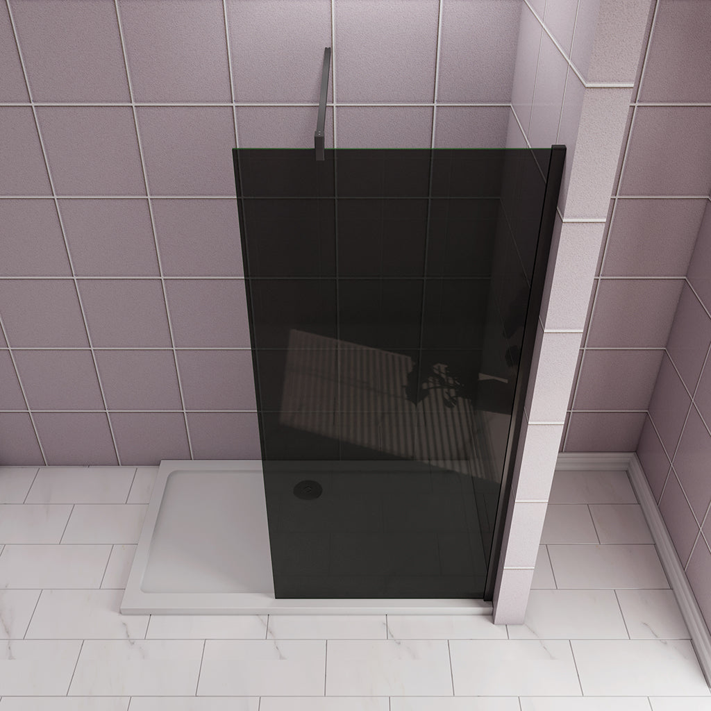 ozean Walk in Duschwand Schwarz Dusche 80 W8GP131B cm