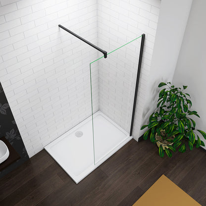 ozean Walk in Seitenwand Schwarz Dusche 120 cm