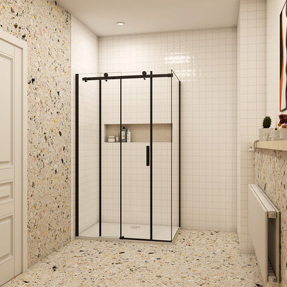 ozean nano glas 100x80 Schiebetür Seitenwand Duschtasse cm badezimmer ideen