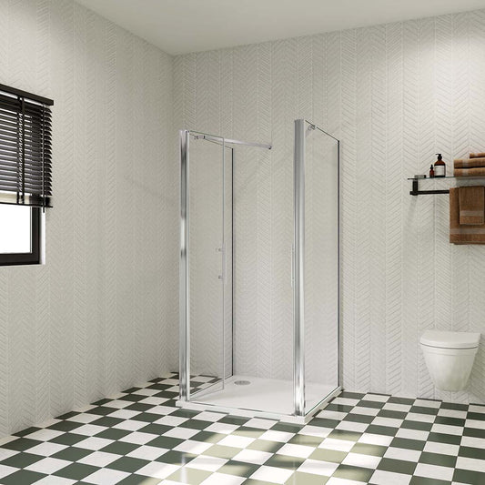 ozeansanitaer 95x70 U form Doppelpendeltüren Dusche cm badezimmer ideen