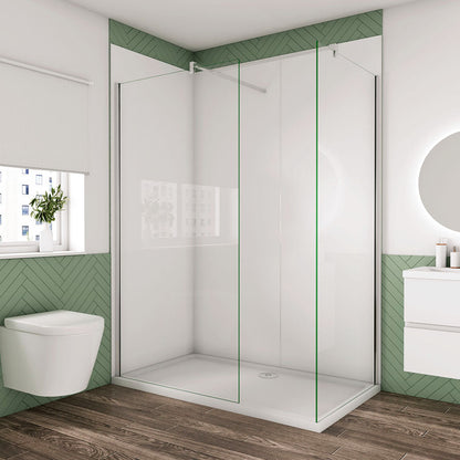 ozeansanitaer Duschkabine 120+90 Walk In Glastrennwande Dusche cm