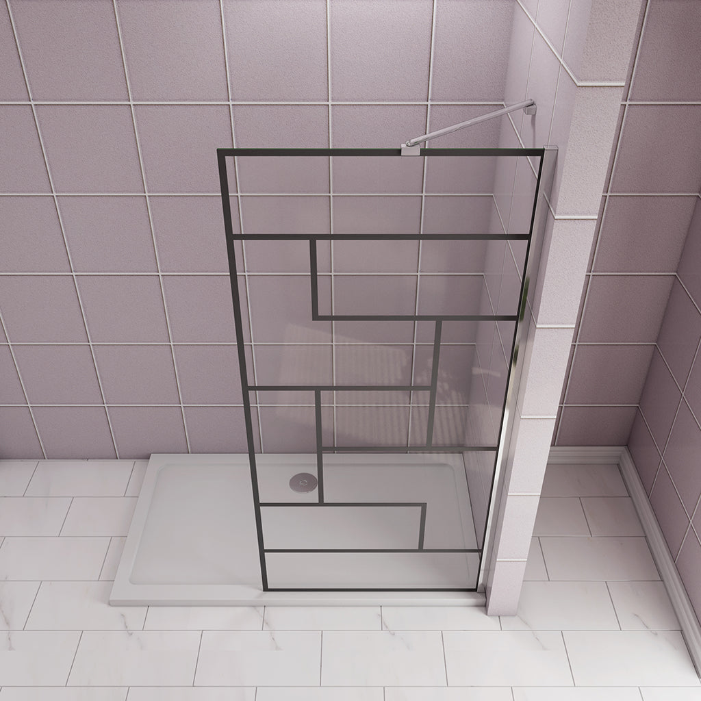 ozeansanitaer Walk in Duschwand Dusche 120 W12BA070 cm