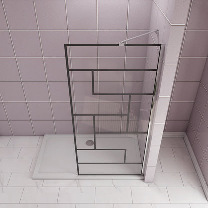 ozeansanitaer Walk in Duschwand Dusche 120 W12BA070 cm