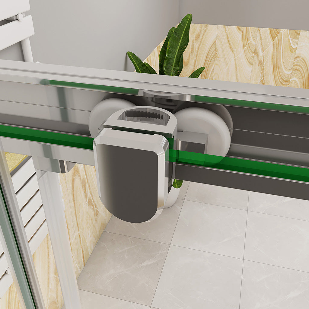 schiebe duschkabine doppelschiebetür dusche 120x80 H190 cm ESG GLAS für badezimmer