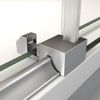 schiebe duschkabine schiebetür dusche 130 H195 cm ESG GLAS für badezimmer