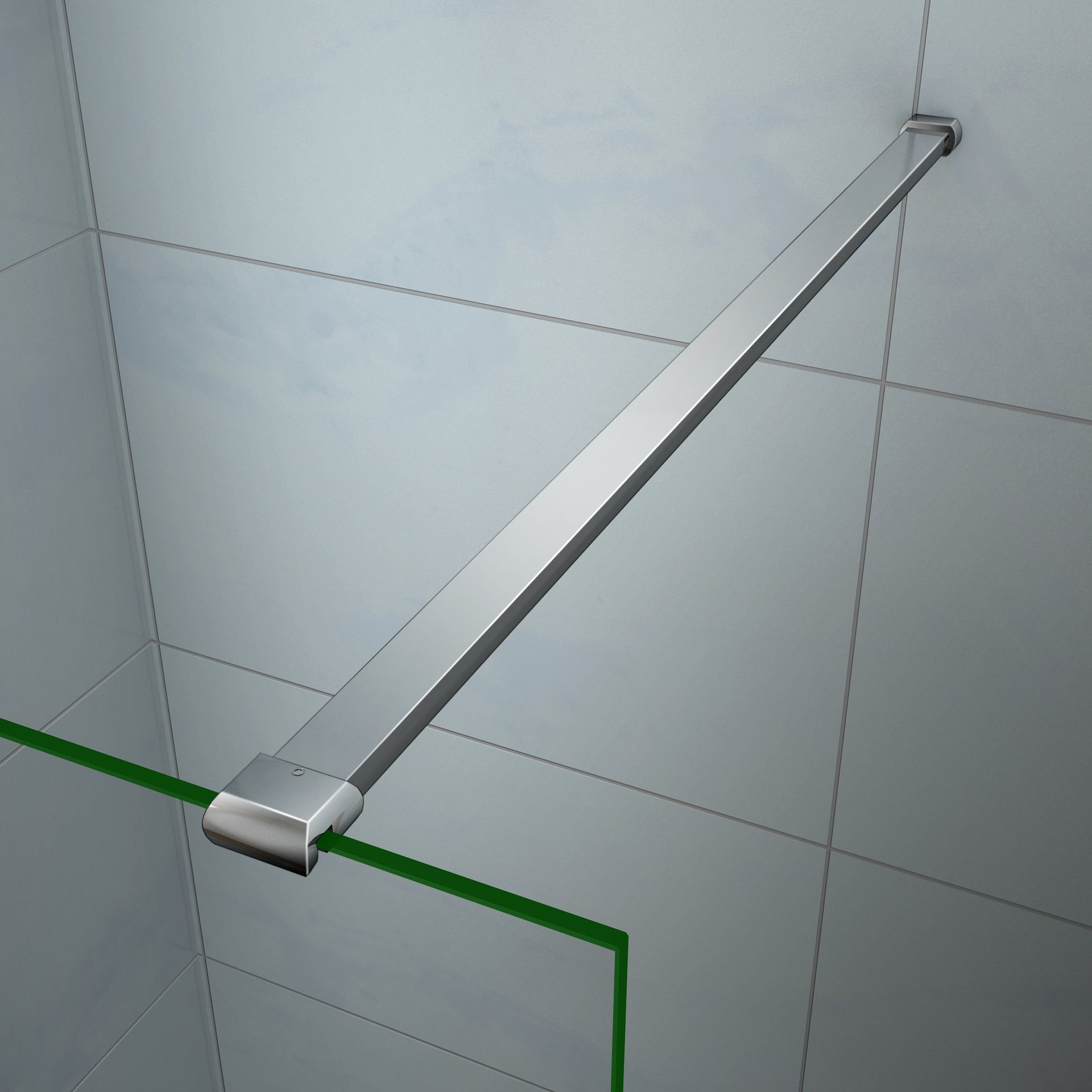 90cm Haltestange Stabilisator Stabilisationsstange für 6-8mm Duschwand Dusche Glaswand