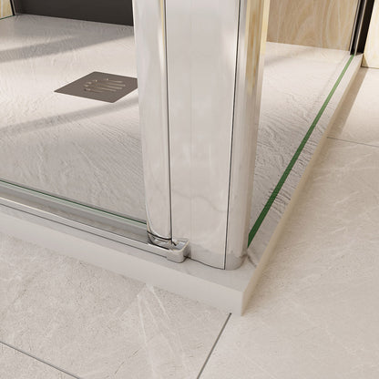 zweitürig U Form Dusche 120x80 H195 cm Aluverbundplatte für badezimmer